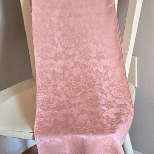 Pink Floral Damask Long Scarf, Never Used